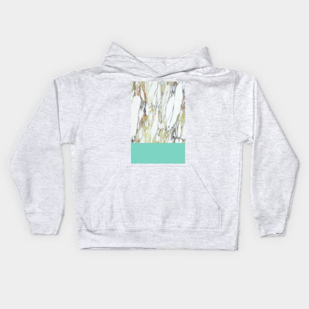 Mint hard stone Kids Hoodie by mikath